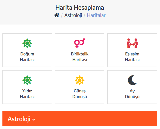 Astroloji Haritası Hesaplama